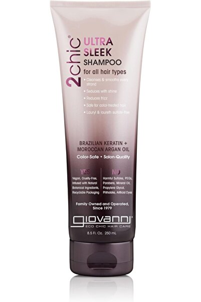 Giovanni 2chic Ultra Sleek Shampoo Smoothing and Nourishing Formula with Moroccan Argan Oil and Kera