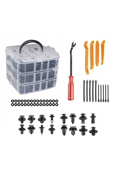 OEM Set 620 clipsuri/cleme auto, Universale, 16 dimensiuni, cutie de depozitare