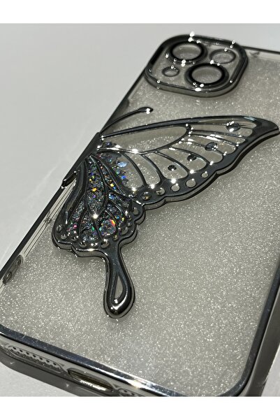 Tasarım IPhone 13-14 uyumlu telefon kılıfı kelebekli telefon kılıfı