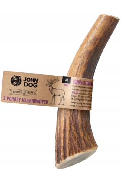 Other Hrană de mestecat din coarne de cerb pentru câini, tare, M John Dog, aprox. 12 cm