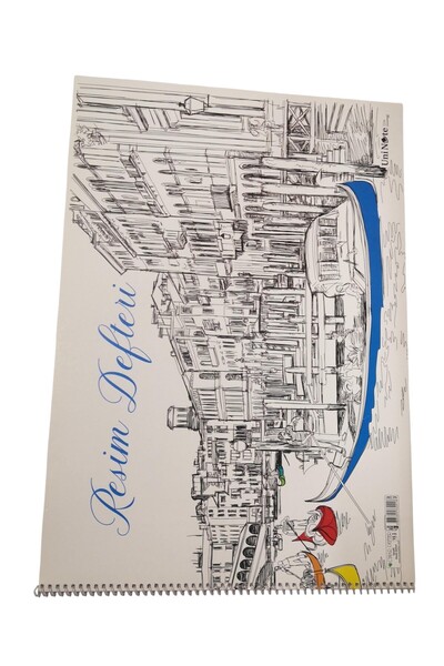 Çınar 35x50 Spiralli Karton Kapaklı Resim Defteri 15 Yaprak Büyük Boy