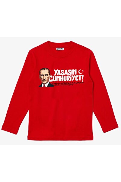 Efendioğlu Design Dečija pamučna majica dugih rukava sa natpisom "Živela Repu...