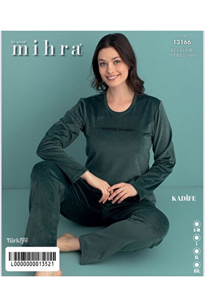 Mihra Women's Winter Crew Neck Velvet Pajama Set 13166N - 1 Piece