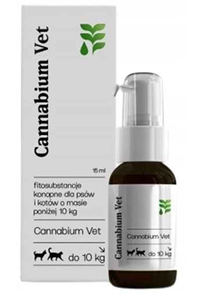 Other Cannabium Vet Fitosubstanțe CBD din cânepă pentru câini și pisici de până la 10 kg 15 ml