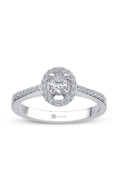 Pırlandia 0,40 Karat Oval Tektaş Pırlanta Yüzük