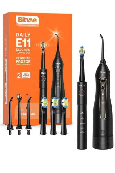 Bitvae مجموعة فرشاة الأسنان الكهربائية المائية، قابلة لإعادة الشحن، لاسلكية، ...