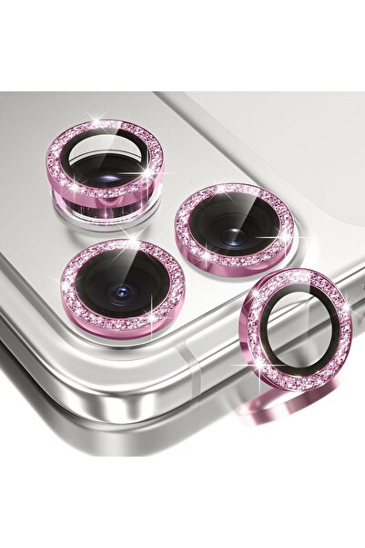 Kipgsm İphone 16 Plus Uyumlu Pırlanta Taşlı Safir Lens Koruyucu Çizilmez Su G...