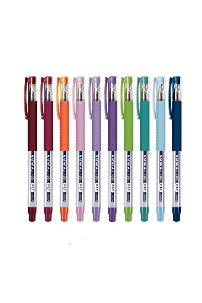 Nataraj ناتراج تري رايت جوي 10 أقلام 1.0ملم ألوان - TriRite Joi Pen 10P Assor...