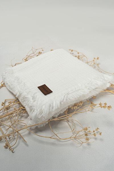 FURYATEX 100% Cotton 4-Layer Muslin Baby Blanket White 100X120Cm