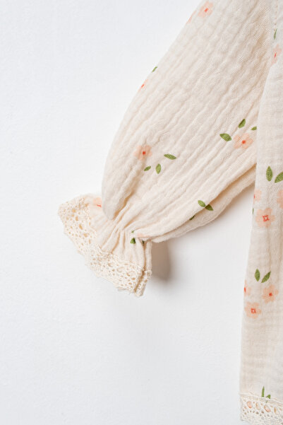 FURYATEX Organik Pamuk Müslin 3’lü Bebek Seti Çift Katlı Müslin Yeni Doğan Takım – %100 Pamuk Çiçekli