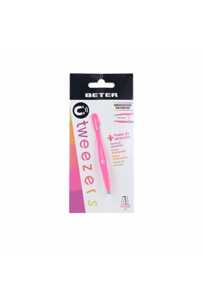 Beter Pinza Depilar Magnética Punta Recta #fucsia