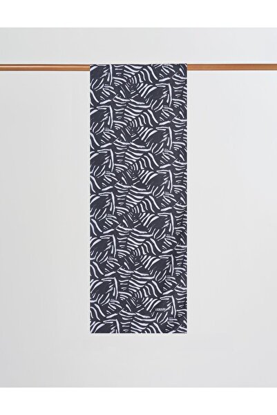 Kayra Abstract Pattern Digital Print Shawl Black