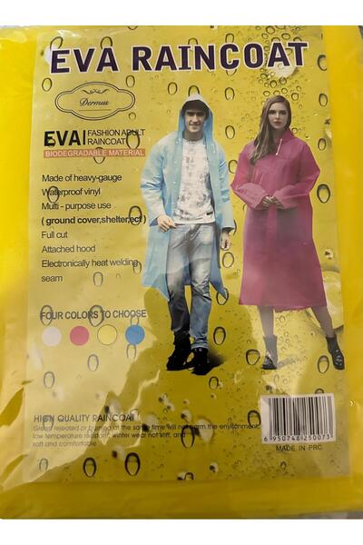 Tatlı Sebep Women's - Men's Hooded Snap-On Eva Raincoat Windbreaker