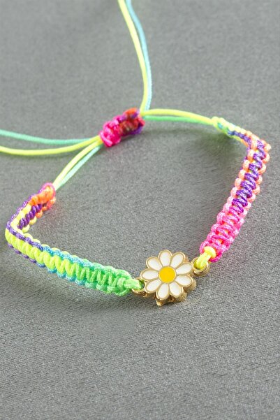 CT STONES سوار من حبل المكرامية على شكل زهرة الأقحوان من AhEs Shopping