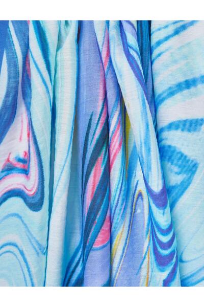 Kayra Brush Pattern Shawl Purple