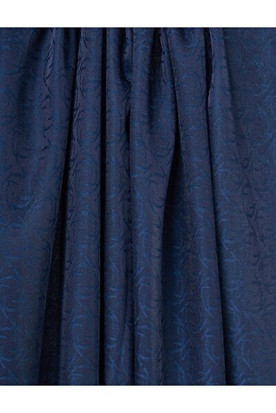 Kayra Jacquard Shawl Navy Blue
