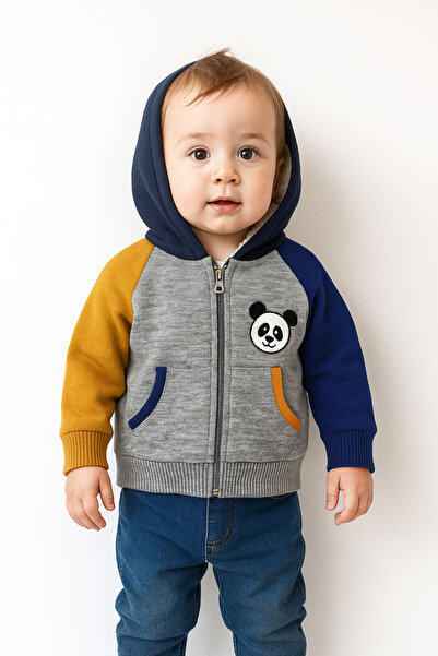 a baby Lamb Lined Knitwear Cardigan