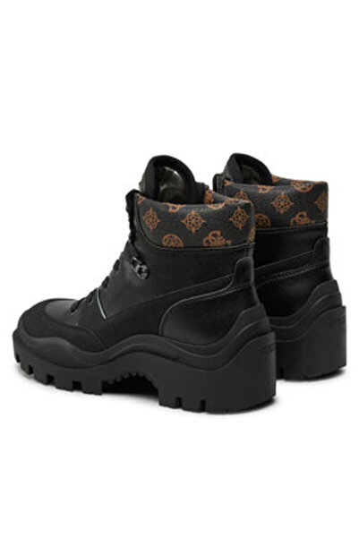 Guess Γυναικεία Μπότες Αστραγάλου Μαύρα FLFYIAELE10
