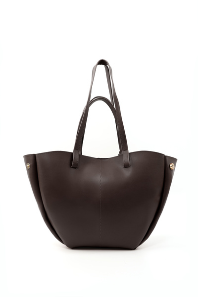 SHAKA Taška na ruku, paži a přes rameno velké velikosti z umělé kůže hnědé barvy Shk262 s jednokomorovou peněženkou