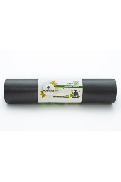 Ecofriend Saci de gunoi ultra-rezistenți 240L, 10 bucăți, negri