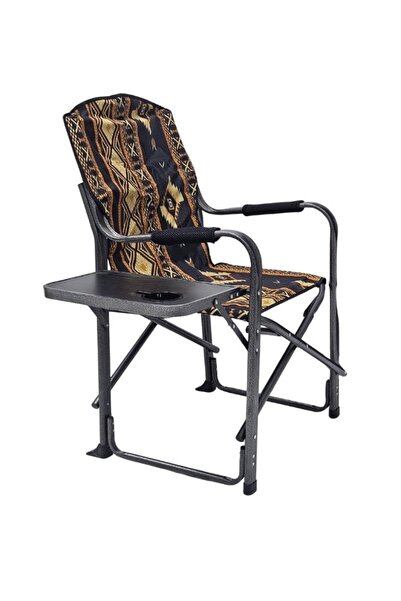 smart home Folding camping chair set consisting of two chairs - Chair with armrests & a side table, 50x55x85cm