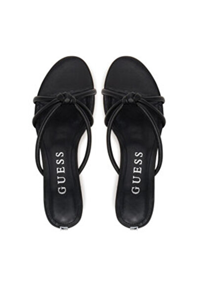 Guess Γυναικείες Μαύρες Σαγιονάρες FLJGARLEA03