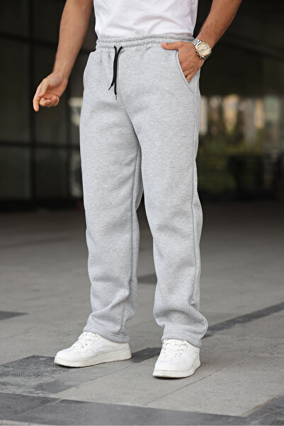 Berka ERKEK BAGGY KALIP SPOR PANTOLON - 3 iplik Şardonlu Kumaş Eşofman Altı