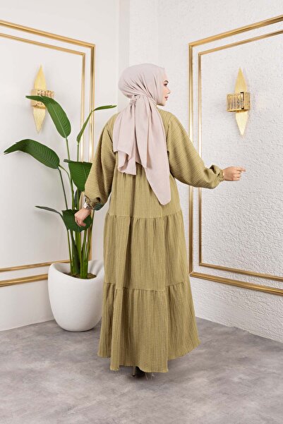 MİSS M.A.T FASHİON Alaçati Gofre Oversized Comfortable Dress