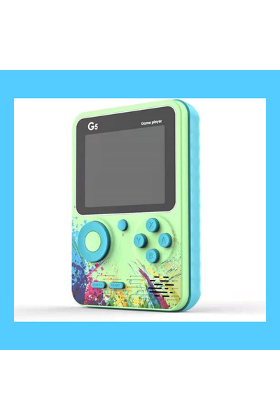Generic G5 500 in 1 Retro Game Box, Handheld Classic Game PAD, For 1 Player. Green & Blue Color.