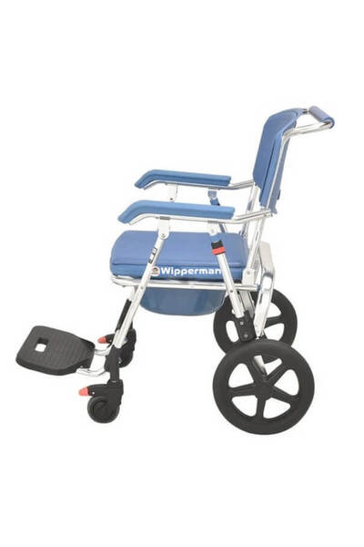 WİPPERMAN 557 Engelli Tuvaletli Banyo Sandalyesi – Hem Tekerlekli Hem Klozetl...