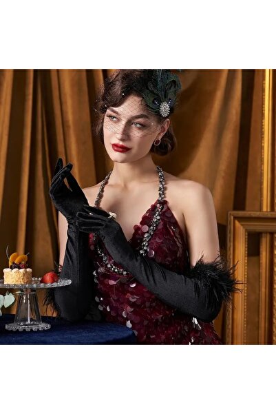 WAY OF LOVE Detailled Stylish Velvet Gloves