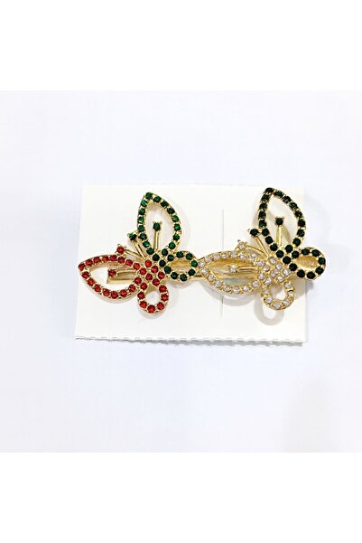 Shiklik Cataramă strălucitoare pentru femei, model fluture de piatră colorată