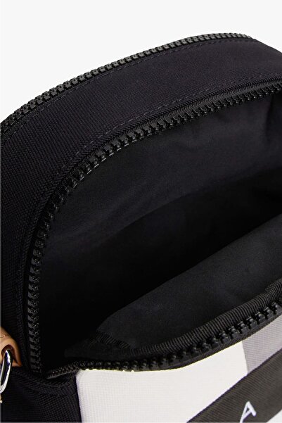 Tommy Hilfiger Erkek Baskılı Kare Çapraz Askılı Çanta - Siyah