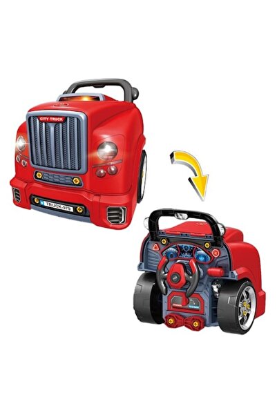 ANTBRO ® Set de joacă Truck Truck cu volan, sunet și lumini, plastic, roșu