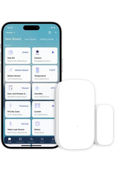Aqara مستشعر الباب والنوافذ، يتطلب محورًا، اتصال Zigbee، مستشعر اتصال لاسلكي صغير