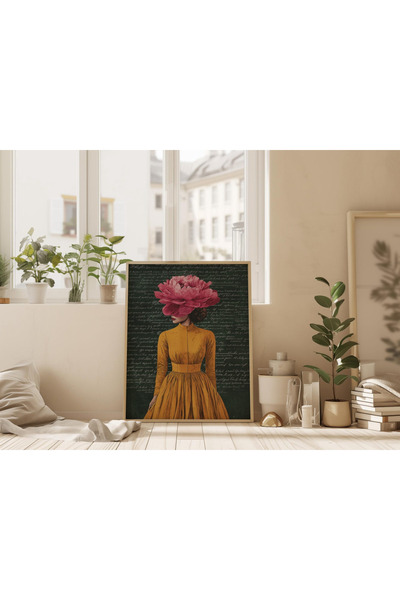 Tuba Decor Tablo dintr-o singură bucată cu rame din lemn pentru sufragerie, s...