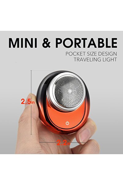 Generic DSP Compact Men's Electric Razor - Mini Portable Shaver for Travel, Waterproof IPX7, USB-C Fast Char