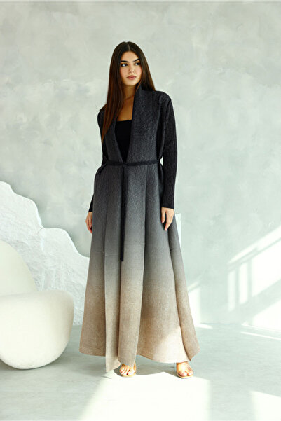 IKKXA Ombre Colored Mid Belted Abaya