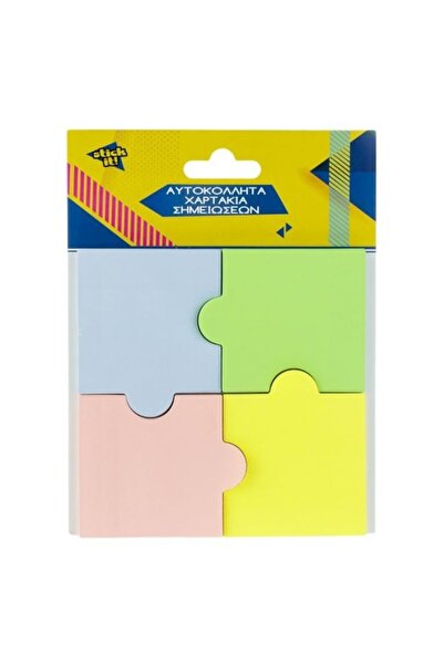 ANTBRO Set notite adezive Antbro® cu 200 file in forma de piese puzzle, multicolore, 7x6cm