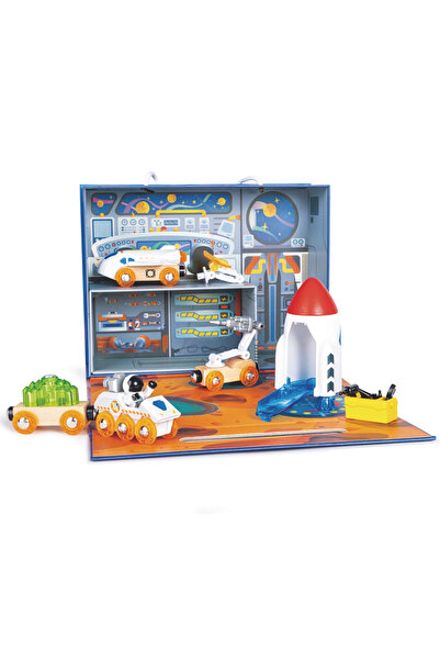 Hape Set de joaca pentru aventura in spatiu, copii varsta 3 ani+,6 ani+,8 ani+