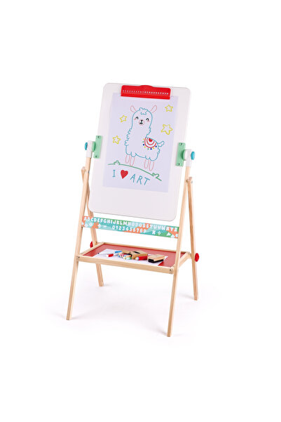 Hape Sevalet plat pliabil, cu tabla neagra si tabla alba si aceesorii (6 pies...