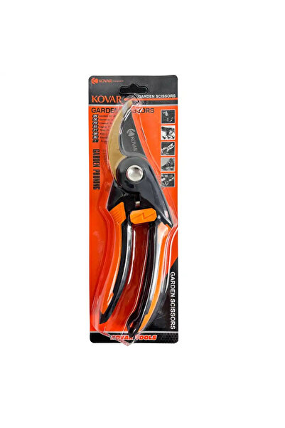 Kovar مقص حدائق احترافي بشفرة من التيتانيوم لتقليم سهل - أسود