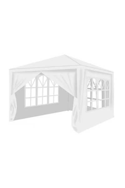 Selgot Garden Pavilion, 3x3m, 4 Side Walls with Windows, White