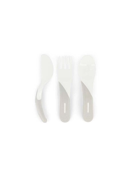 Twistshake Cutlery Set for 6+ Months in White