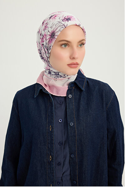 Schaless Silent Botanical - Πούδρα - Φουλάρι βισκόζης με σχέδιο Vierra - 90x90 εκ.