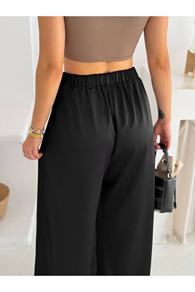 Noa Noa Satin Fabric Wide Leg Trousers