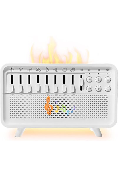 TECKZOON مرطب هواء مع ضوضاء بيضاء، صندوق صوت مؤقت محمول مع 8 أصوات محيطة طبيعية، مرطب هواء مع