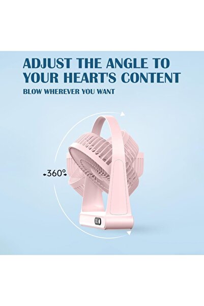 ONMART On Mart Small Fan Desktop Fan with Strong Airflow Quiet Operation Adjustable Head 360°Rotatable USB