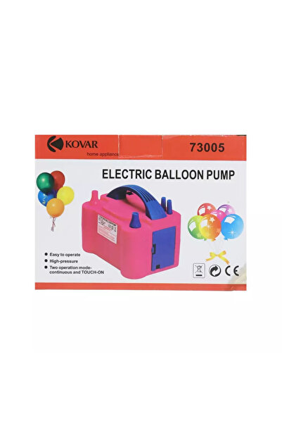 Kovar Electric Air Balloon Pump With Dual Nozzle Balloon Inflator- Pink And Blue