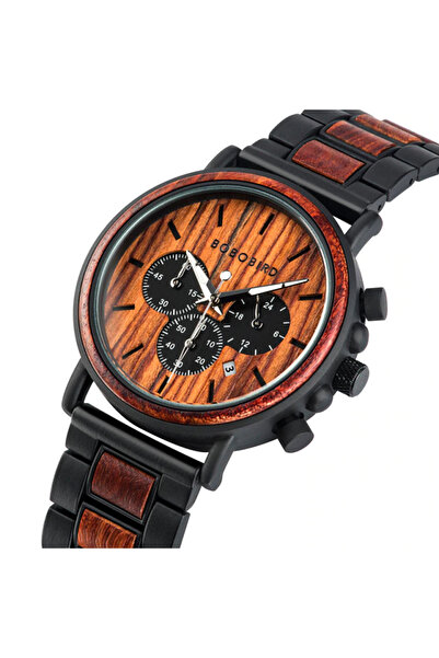 Bobo Bird Ανδρικό ρολόι μόδας casual χαλαζία αναλογικό επαγγελματικό ξύλινο